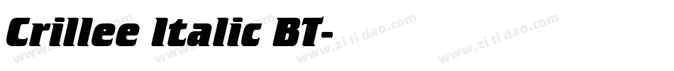 Crillee Italic BT字体转换